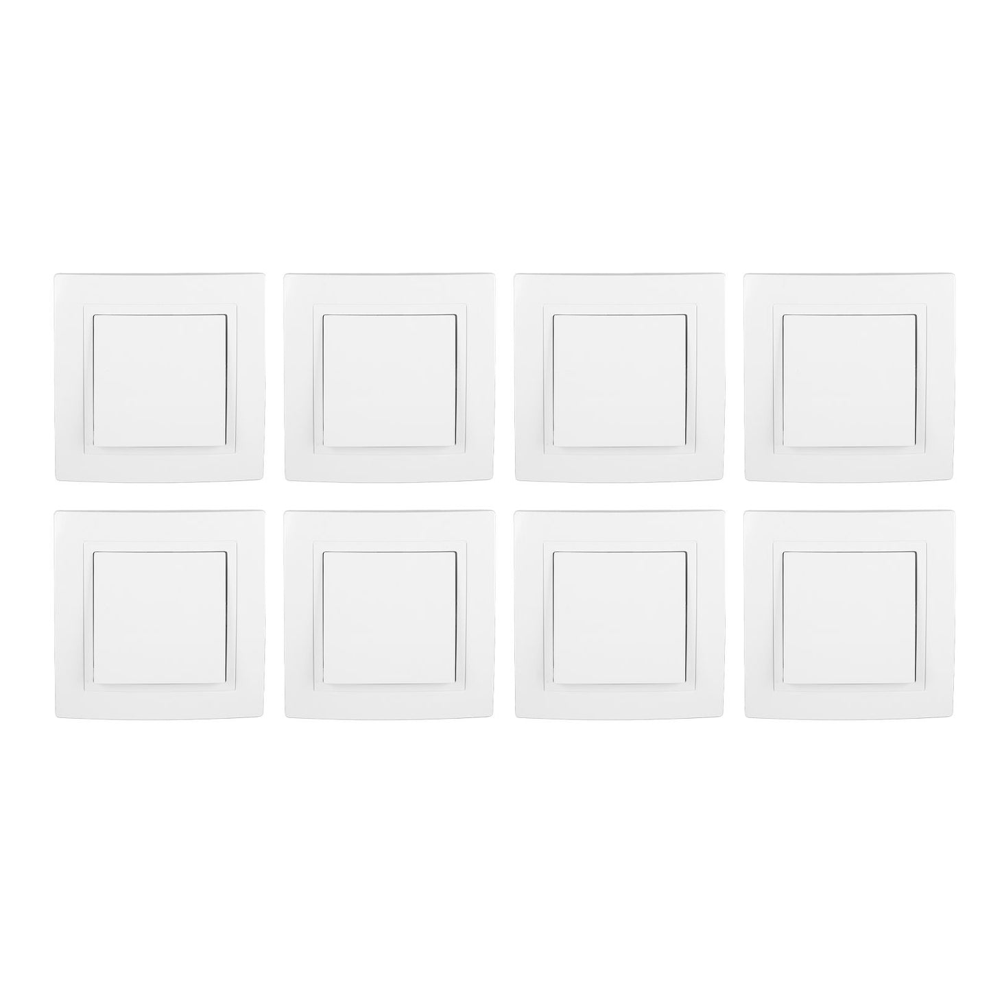 8Pcs Single Pole Light Switch 10A/250V Wall Decorative Paddle Rocker Switch European Regulations for House Use