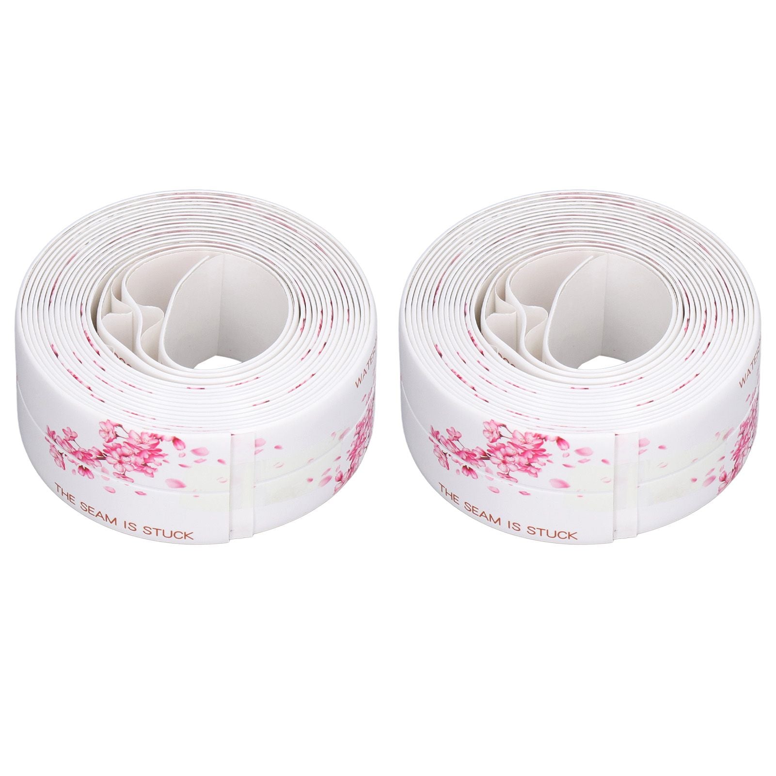 2Pcs Waterproof Tape Self Adhesive PVC Sealing Caulking Strip for Kitchen Bathroom 3.2 Meter