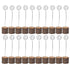 20Pcs Premium Wood Place Card Holders with Swirl Wire Name Cards Photo Holders for Wedding Birthday Festival