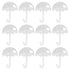 12pcs Umbrella Shaped Candy Box Portable Cute Exquisite Plastic Packaging Gift Box for Birthday PartyWhite