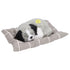Make Sound Sleeping Dog Toy with Cloth Cushion Simulation Plush Dog Toy Small Dog Doll OrnamentsHusky
