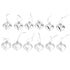 12pcs Christmas Ornament Heart Shape PVC Christmas Tree Hanging Decorations for Valentine&