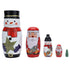 5pcs Nesting Dolls Glossy Round Unique Christmas Style Attractive Decorative Ornaments for Festive Gifts