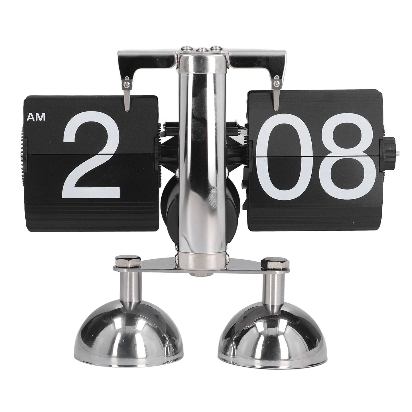 Flip Clock Quartz Movement High Accuracy Retro Style Stainless Steel Simple Operation Quartz Clock