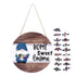 Welcome Door Sign Decor Round Wood Pendant Welcome Sign for Outdoor Window Farmhouse Ornament