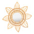 Rattan Innovative Art Decoration Makeup Mirror Retro Dressing Bathroom Wall Hanging MirrorFlower