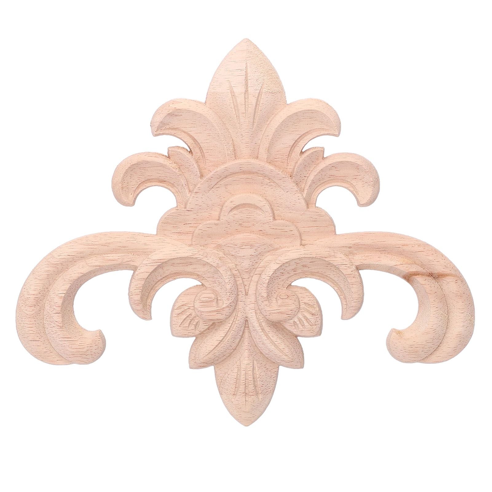 Wood Applique Easy Installation Durable Natural Eco Friendly Classic Exquisite Pattern Wood Carving AppliqueType Two