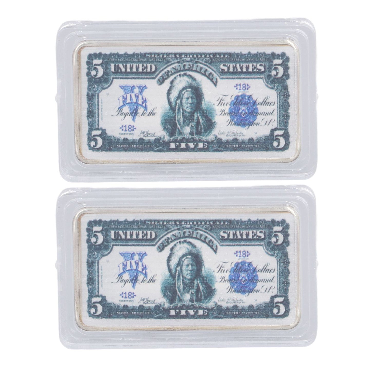 2Pcs Commemorative Coins Coin Collection 5 US Dollars Patter Fine Workmanship Commemorative Coin