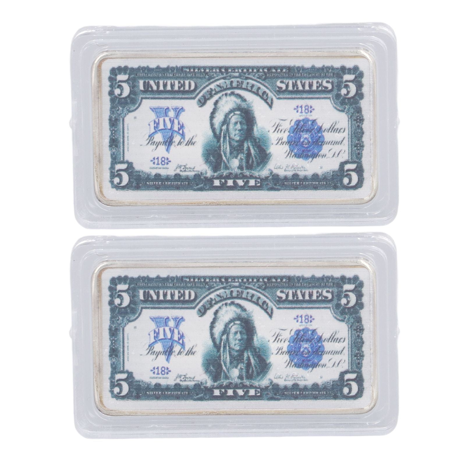 2Pcs Commemorative Coins Coin Collection 5 US Dollars Patter Fine Workmanship Commemorative Coin