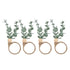 4Pcs Napkin Rings Simple Decorative Handicraft Leaf Flower Napkin Rings for Weddings New Years Parties6640