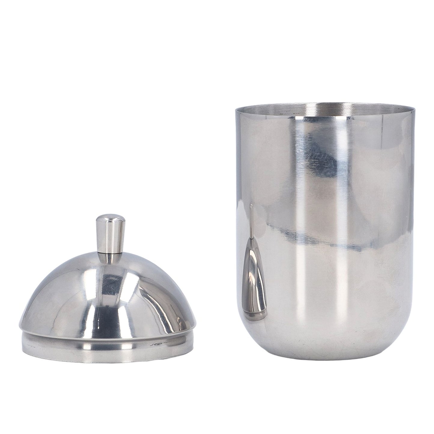 Cotton Swab Holders 304 Stainless Steel Light Luxury Dustproof Cotton Swab Canisters with Lid for Home Bathroom