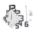 Frameless Pendulum Wall Clocks Number Decoration DIY Assembly Modern Wall Clocks with Silent Movement Wall Clock for Office