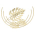 Iron Wall Sculptures Gold Metal Leaf Wall Decor for Living Room Bedroom Office Home A