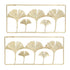 2Pcs Gold Metal Leaf Wall Decor 3D Modern Simple Clear Texture Metal Leaf Hanging Decoration with Frame for Home Office