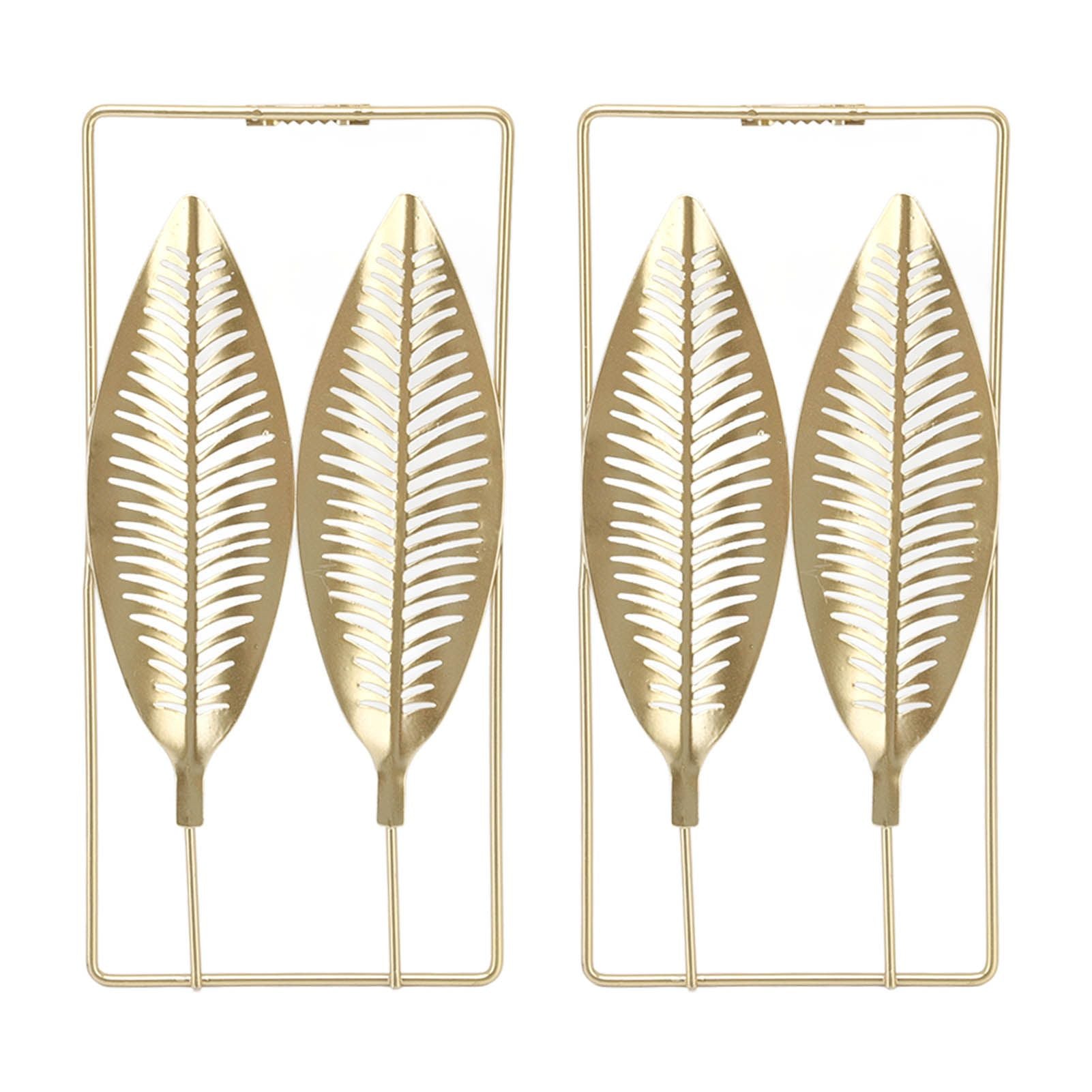 2Pcs Gold Wall Sculptures Metal Wall Decor with Frame for Living Room Bedroom Office Study