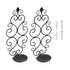 2 Pcs Candle Holder Exquisite Classical Style Black Iron Wall Mounted Candlestick for Living Rooms Bedroom Hallways