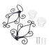 2 Set Candle Holder Wall Sconce European Style Swirl Iron Art Pattern Wall Mounted Candle Holder with Tray for Bedroom