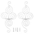 2 Sets Wall Candle Holder Foldable European Style Swirl Wrought Iron Wall Hanging Candlestick Holder Home Decoration White