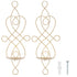 2 Sets Iron Wall Candle Sconce Holder Foldable Deformation Resistance Innovative Wall Candle Holder for Bedroom Dining Room Gold