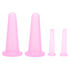 4pcs Cupping Set Massage Therapy Cups Convenient Practical Compact Lightweight Soft Flexible Cleanable Face MassagerPink