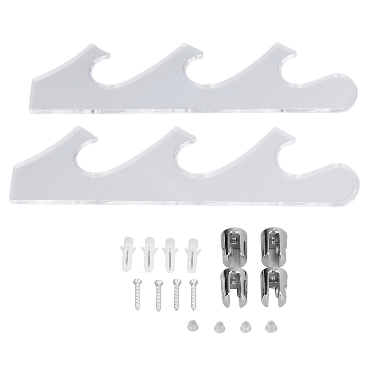 1 Pair Sword Holder Stand Sword Display Rack Wall Mounted Samurai Sword Hanger for HomeTransparent
