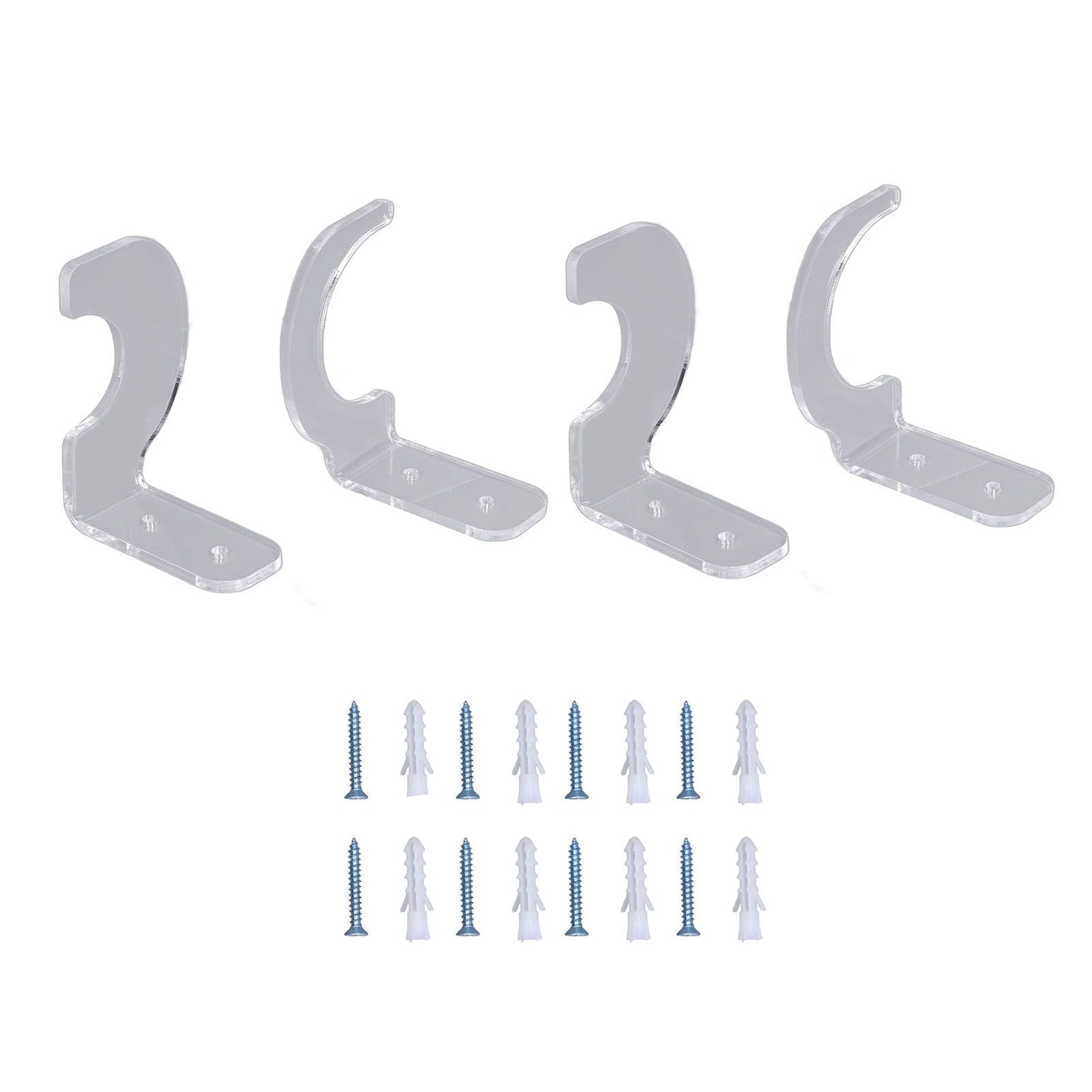 2Pack Wall Mount Sword Display Hanger Hanging Acrylic Holder Rack Organizer for Home OfficeTransparent