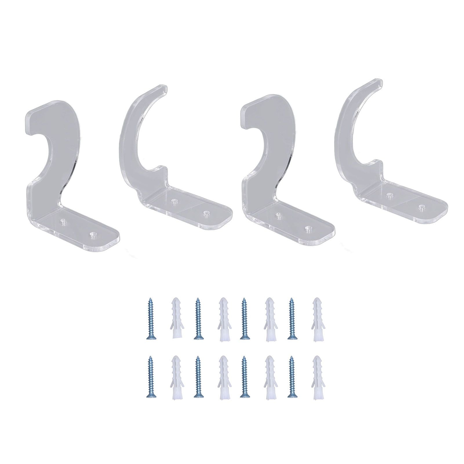 2Pack Wall Mount Sword Display Hanger Hanging Acrylic Holder Rack Organizer for Home OfficeTransparent