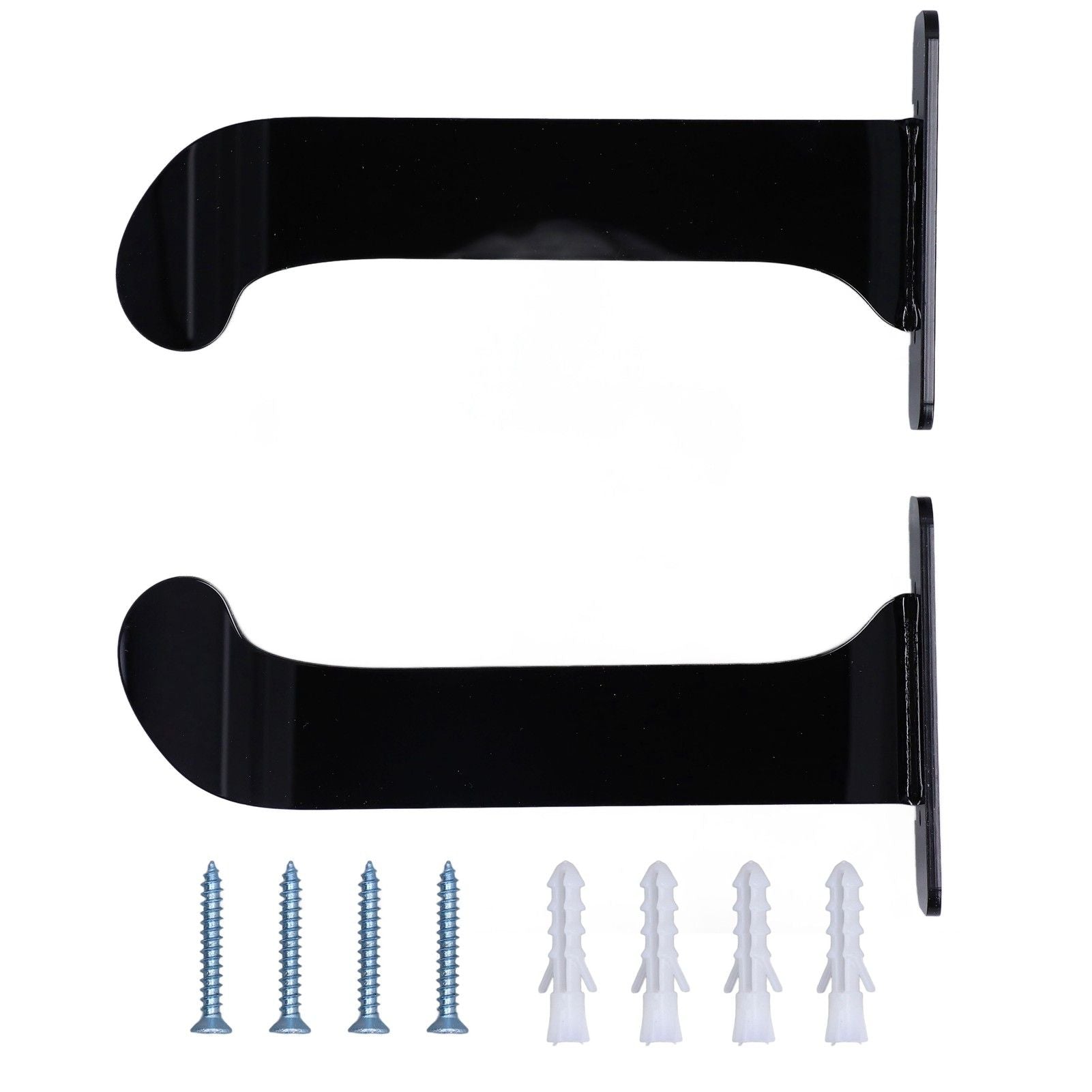 1Pair Yoga Mat Wall Mount Holder Acrylic Yoga Mat Wall Hanger Storage Rack Household Exercise Yoga Mat BracketBlack