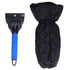 Waterproof Ice Scraper Mitt 2 in 1 Design Elastic Band Design Easy to Hold Convenient Cold Proof Car Snow Scraper GloveBlue