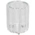 Cosmetic Brush Holder Transparent Glass Round Decorative Desktop Pen Storage Organizer BoxSilver