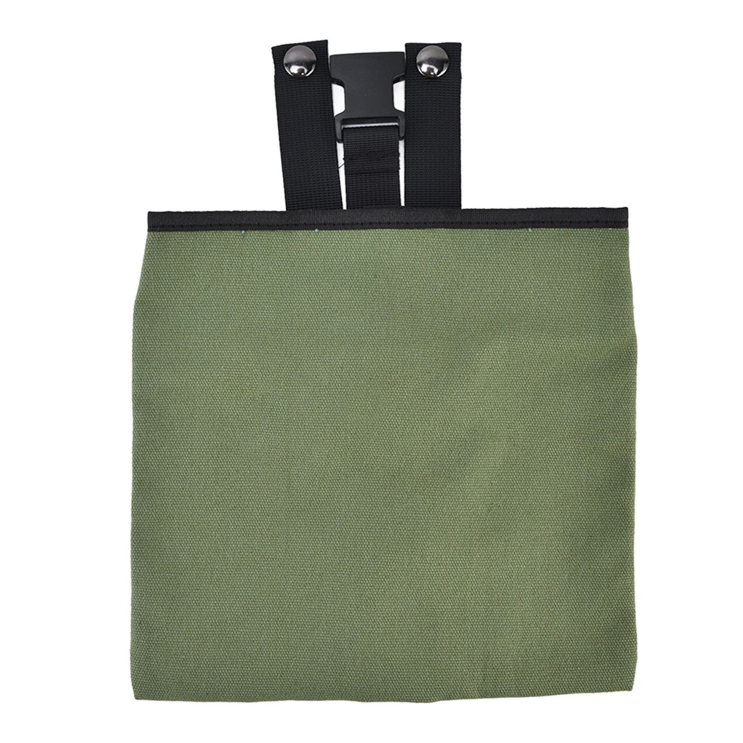 Foraging Bag Canvas Foldable Portable Thick Unique Simple Appearance Belt Fruit Picking Pouch for Outdoor CampingMilitary Green