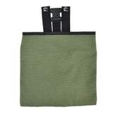Foraging Bag Canvas Foldable Portable Thick Unique Simple Appearance Belt Fruit Picking Pouch for Outdoor CampingMilitary Green
