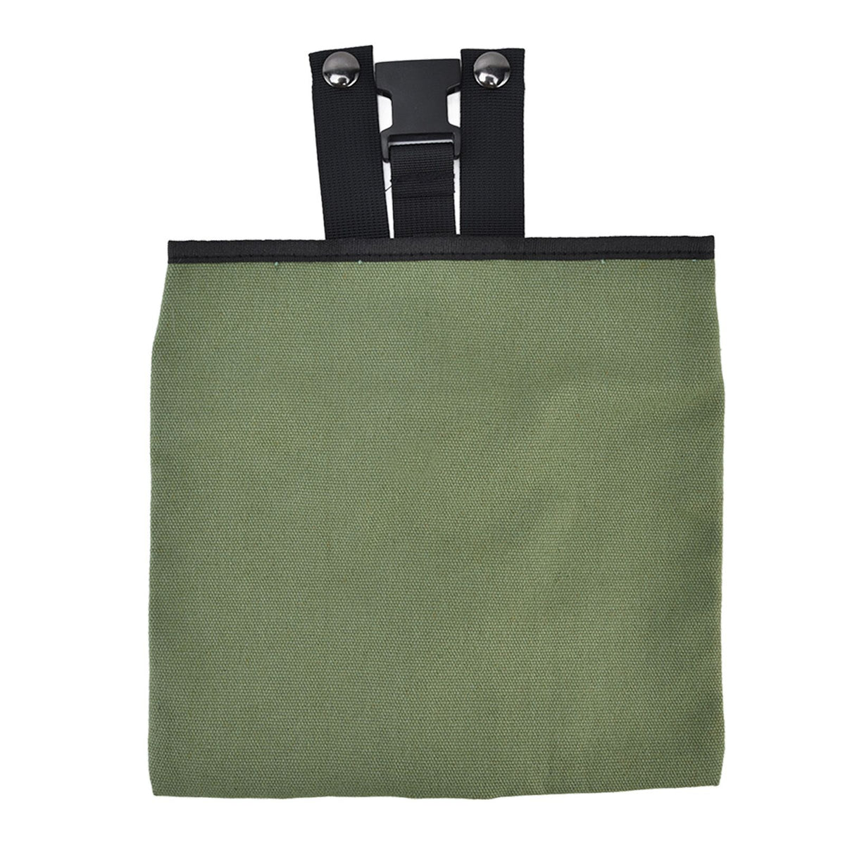 Foraging Bag Canvas Foldable Portable Thick Unique Simple Appearance Belt Fruit Picking Pouch for Outdoor CampingMilitary Green