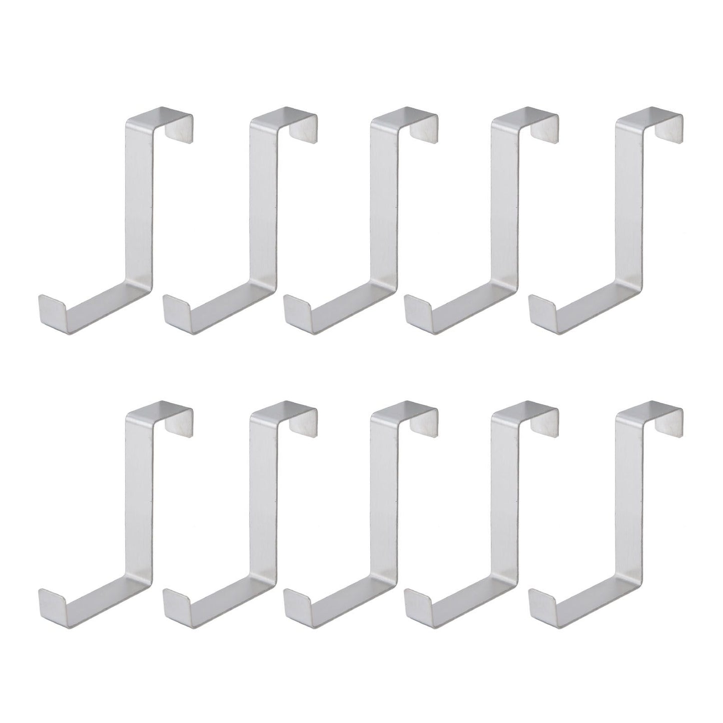 10Pcs Stainless Steel Cabinet Door Hook Waterproof Z Shaped Reversible Door Hanger for Kitchen Apartment