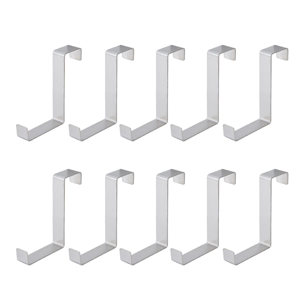 10Pcs Stainless Steel Cabinet Door Hook Waterproof Z Shaped Reversible Door Hanger for Kitchen Apartment