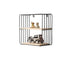 Wooden Iron Wall Shelf Living Room Kitchen Bathroom Elegant Exquisite Wall Mounted Storage Shelf Square Double Layer Black