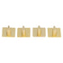 4pcs Towel Hook Aluminum Rustproof Waterproof Heavy Duty Adhesive Wall Hook for Hanging Coat Hat Towel Robe Golden