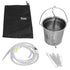 2L Enema Bucket Kit with Silicone Tubing Nozzle Tips Storage Bag Stainless Steel Coffee Milk Barrel
