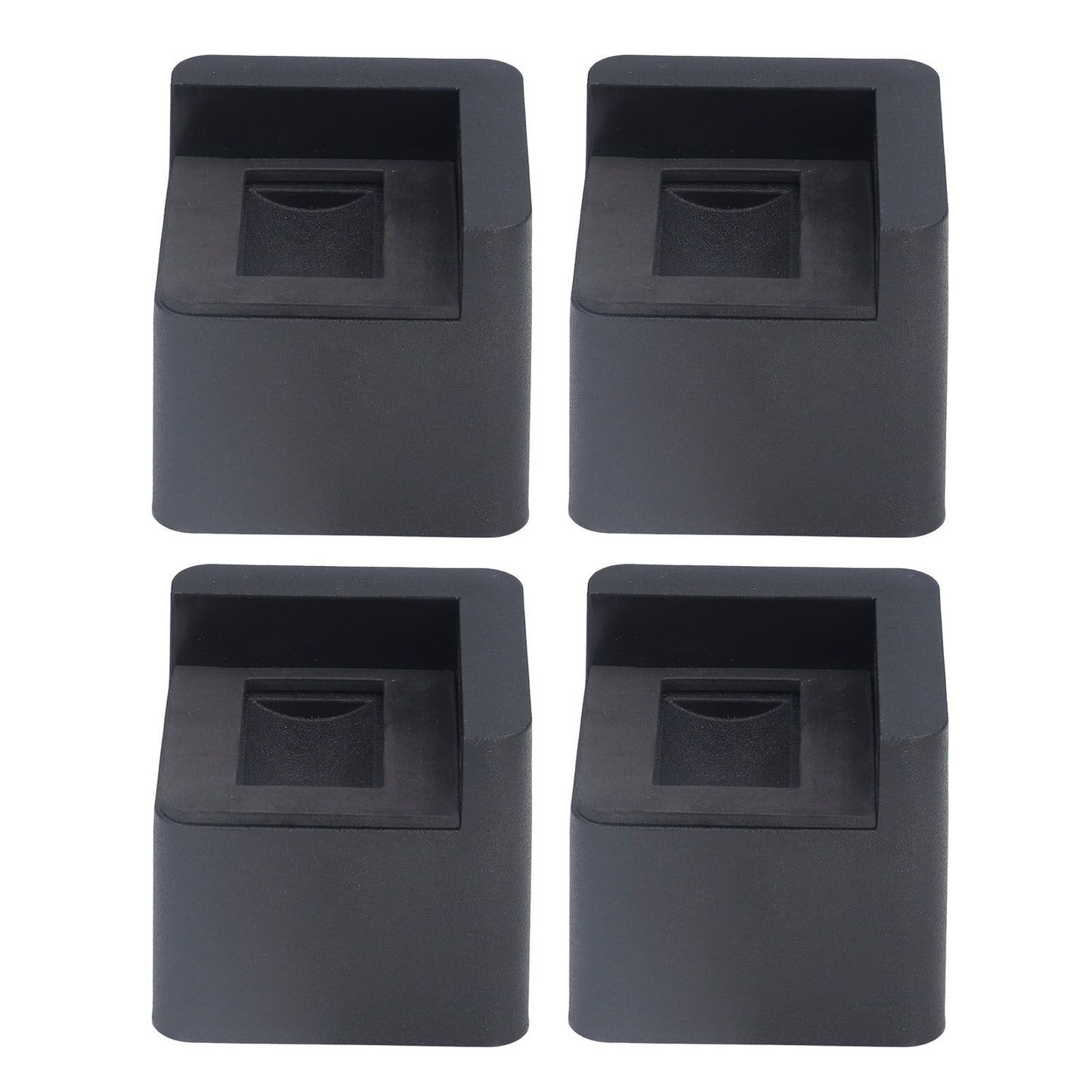 4pcs Bed Risers Corner Fixed Casters Increasing Height 2200 Lb Load Bearing Plastic Furniture Leg Risers for Home