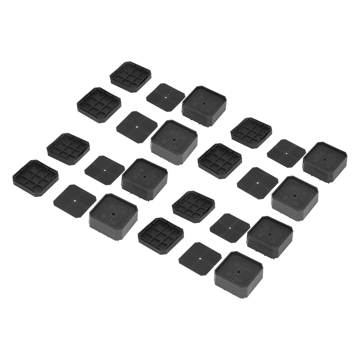 8 Set Full Covered Bed Risers Anti Slip Stackable Furniture Risers for Cabinet Washing Machine Base Tables Chairs