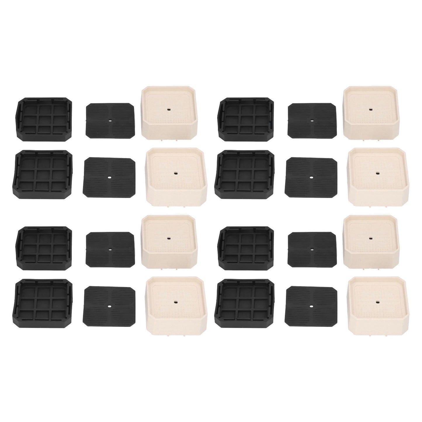 8 Set Full Covered Bed Risers Shockproof Stackable Furniture Risers for Refrigerator Washing Machine Base Tables Chairs