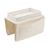 Sofa Tray Folding Arm Storage Holder Table 600D Oxford Cloth Side Pockets for Couch Beige