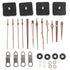 Clock Repairing Replacement Kit with Walnut Wood Hands and Quartz Movement Parts for Watch DIY