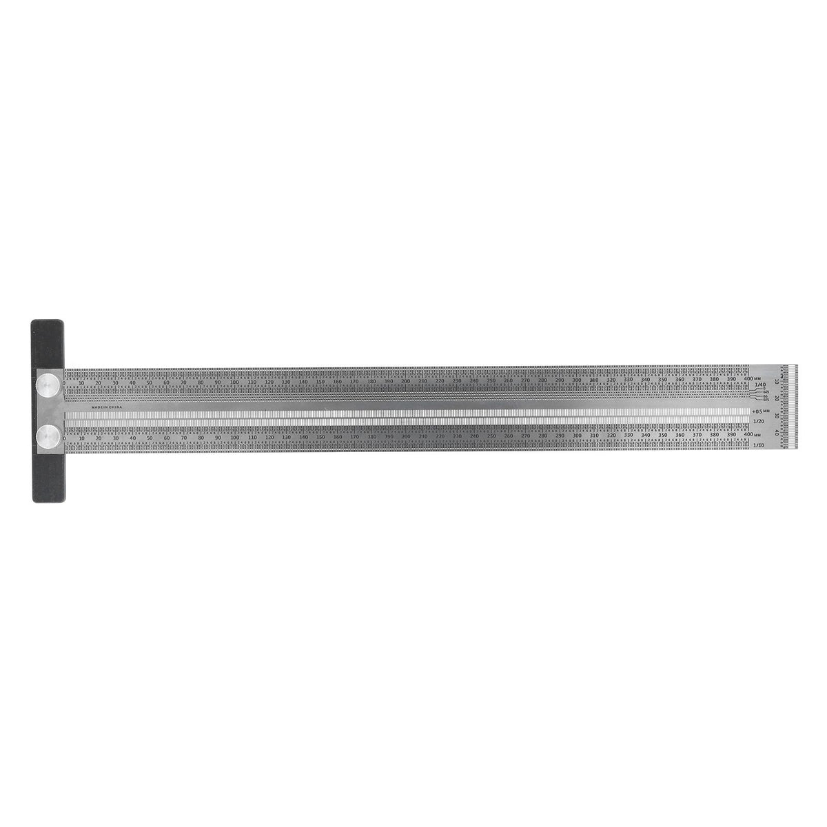 Woodworking Marking T Rulers Positioning Scribing Ruler Gauge Carpenter Measuring Mark Ruler 400mm