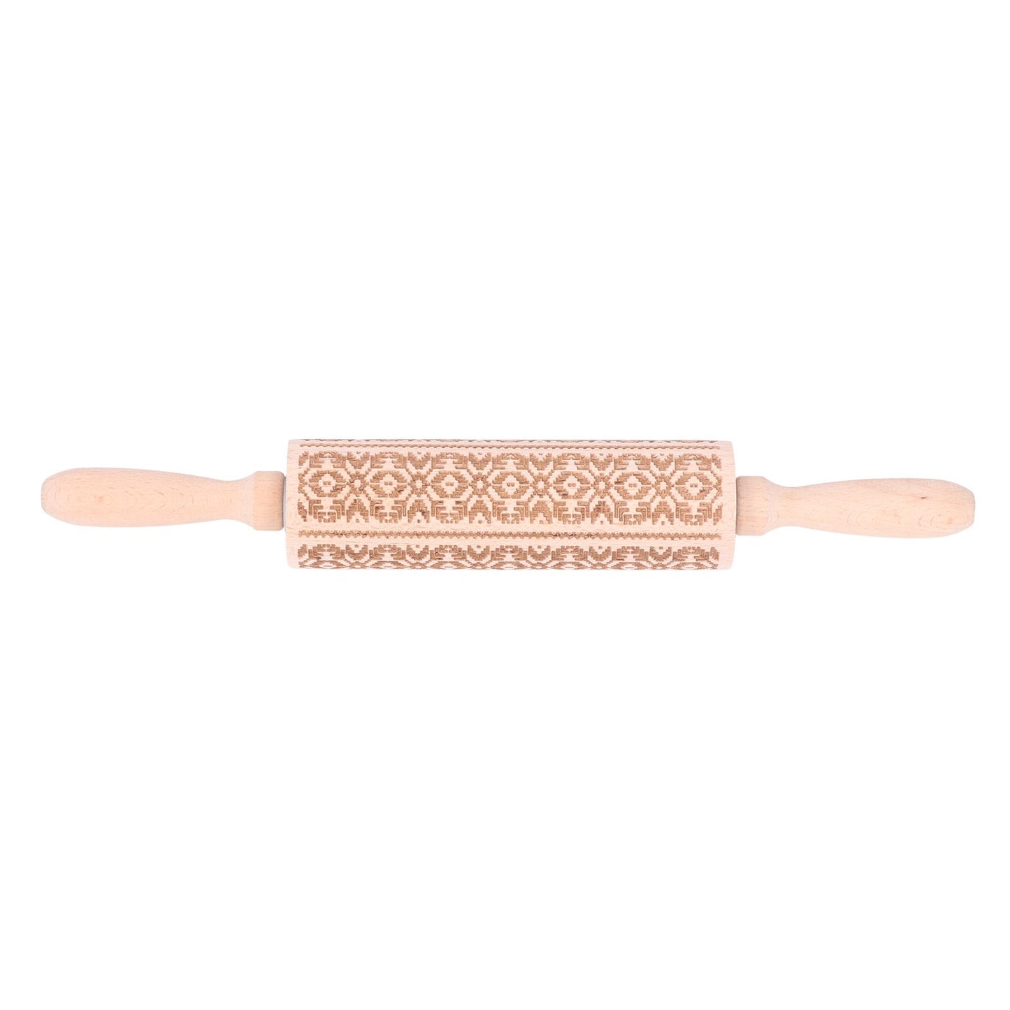 Embossed Rolling Pin 35cm 3D Pattern Highly Durable Moistureproof Safe Eco Friendly Easy Control Christmas Rolling PinExotic Charm