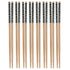 8 Pairs Bamboo Chopsticks Reusable Classic Japanese Style Chop Sticks Set for Home Restaurant