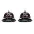 2Pcs Service Bell Exquisite Clear Sound Classic Shape Polishing Glossy Nonslip Base Call Bell for Hotel Restaurant HomeCoffee