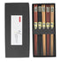 Chopsticks Set 5 Different Colors Natural Wood Antislip Design Feel Comfortable Chopsticks ReusablePointed Chopsticks
