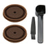 Reusable Coffee Capsule Lid Food Grade Silica Gel Environmental Resilient Lid with Brush Spoon for Vertuoline Pro Coffee Pod
