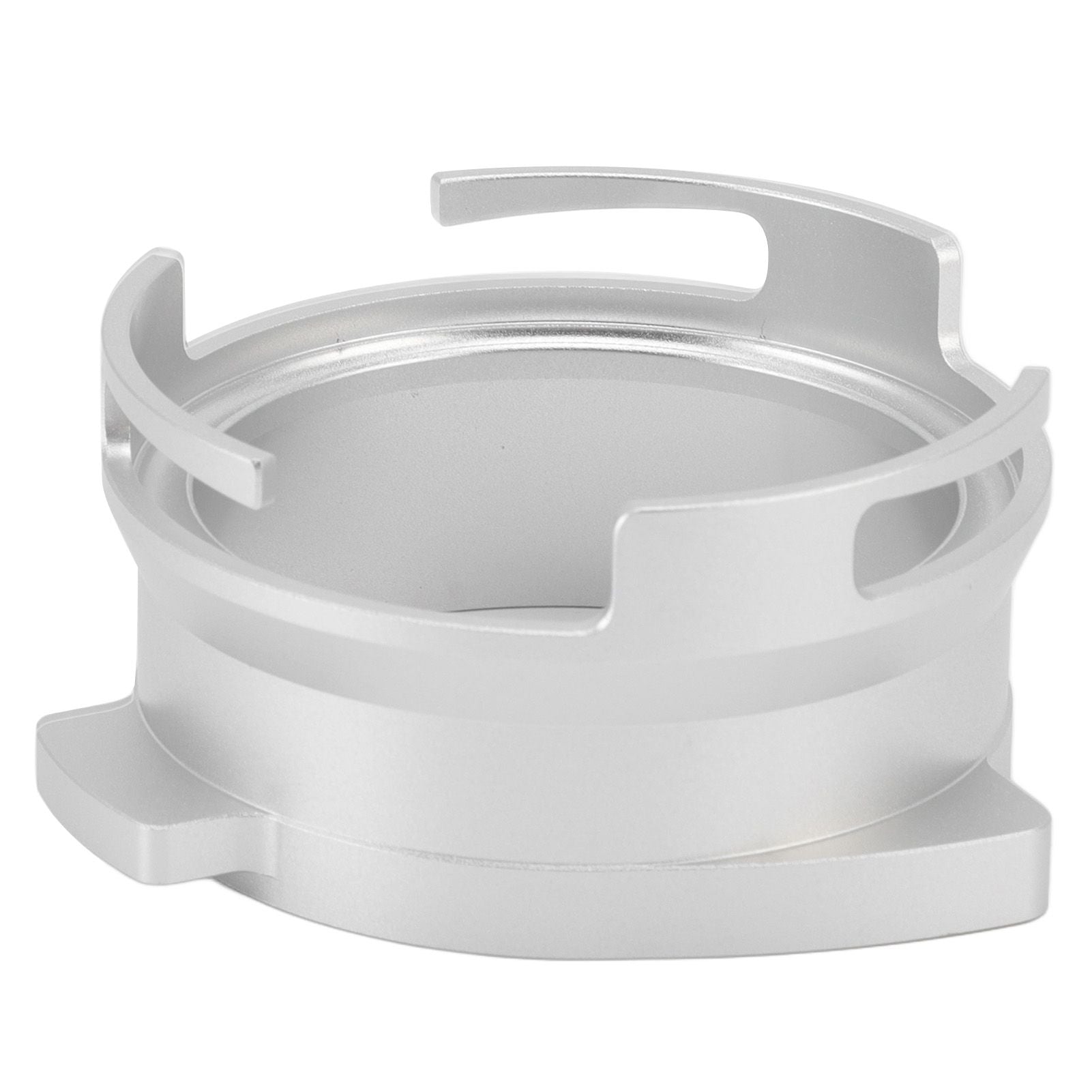 54mm Coffee Portafilter Dosing Funnel Aluminum Alloy Rotatable Dosing Funnel Coffee Machine Accessories Silver